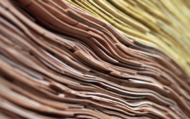 Close up foto van gestapelde dozen