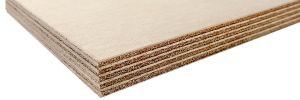 Een houten plank van Bruynzeel Hechthout