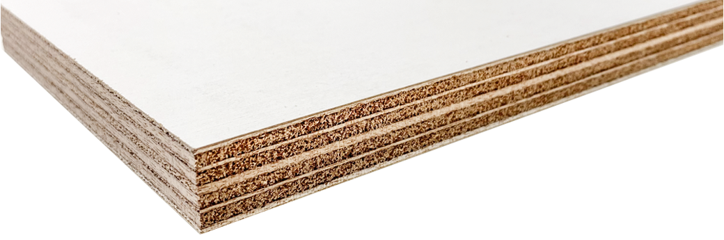 Een houten plank van Bruynzeel Paintpanel