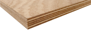 Een houten plank van Bruynzeel Mahonie